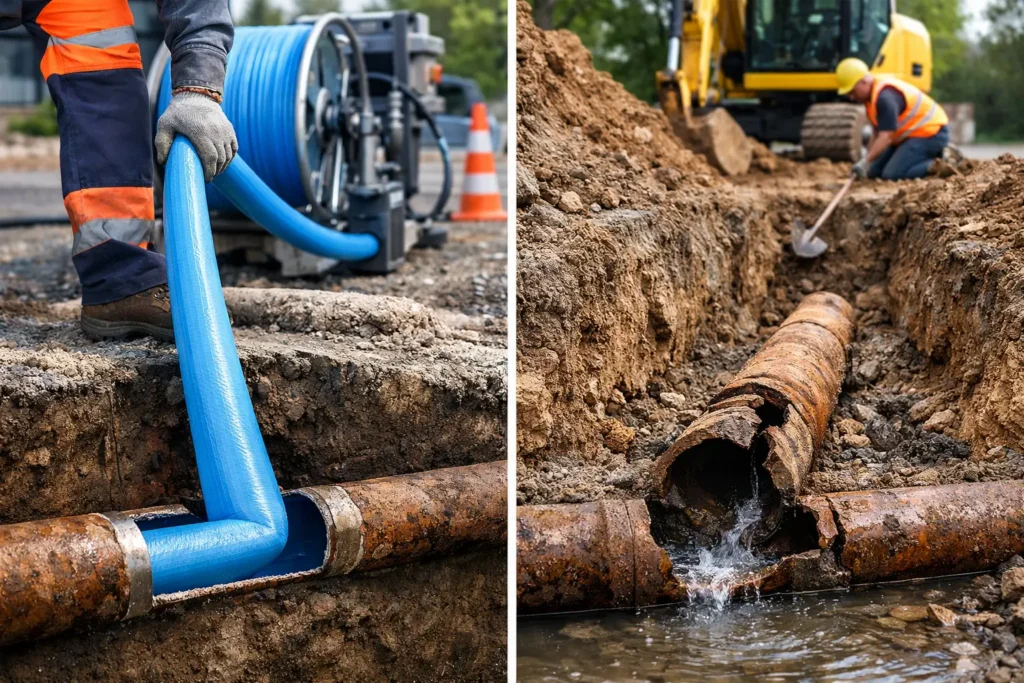 Trenchless Sewer Repair vs Traditional Repair