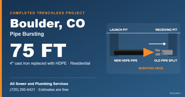Boulder Pipe Bursting: 75 Ft of New HDPE Sewer in One Day