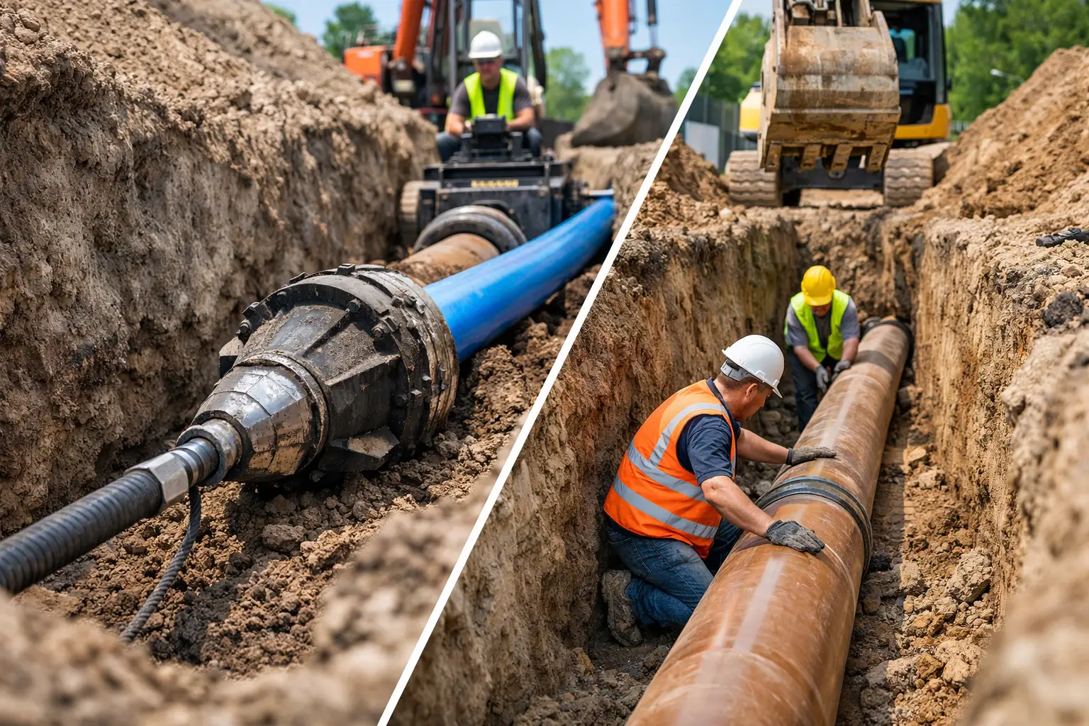 Pipe Bursting Versus Open Excavation: Which Wins?